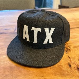 Austin Texas “ATX” flat brim wool blend hat. NWT.